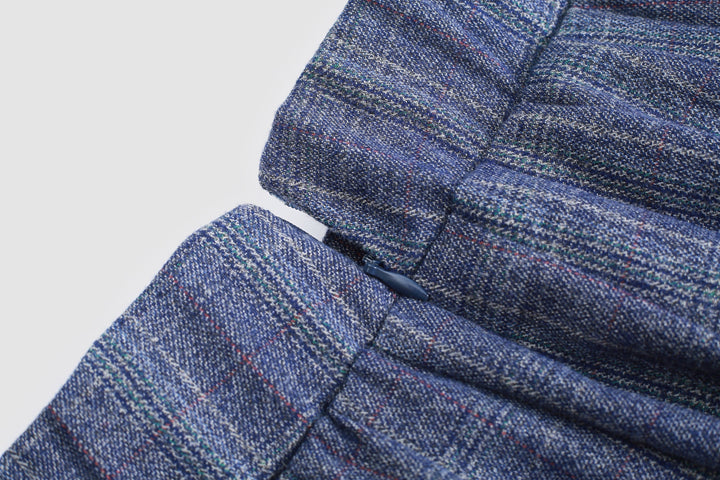 Future 4 | Tartan Wool Skirt in Blue