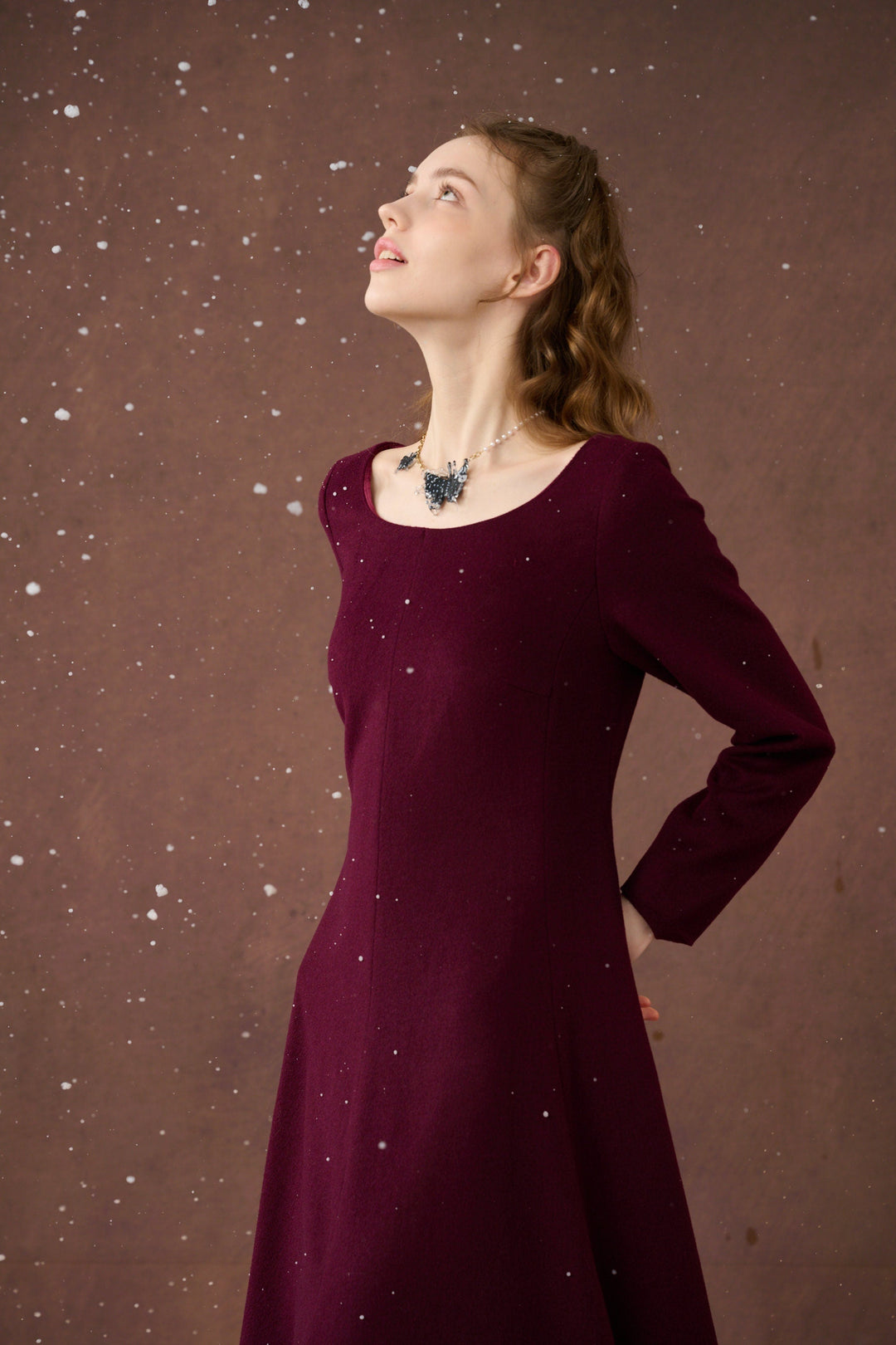 Mistletoe 17 | Vintage wool dress in Purple