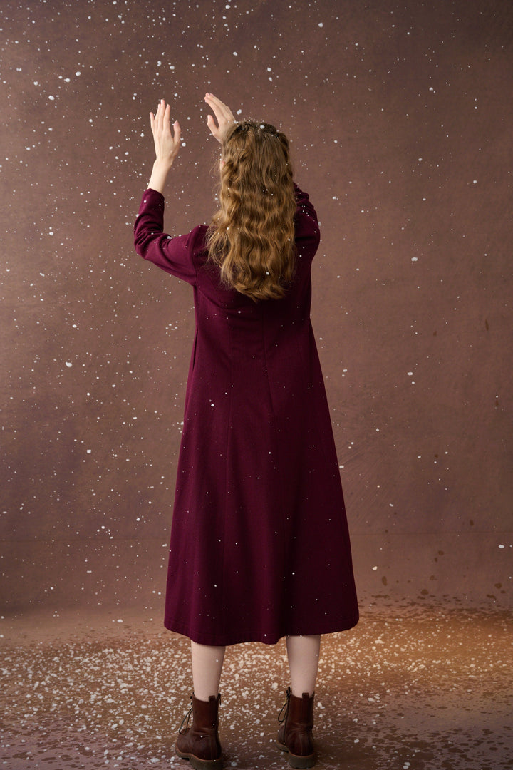 Mistletoe 17 | Vintage wool dress in Purple