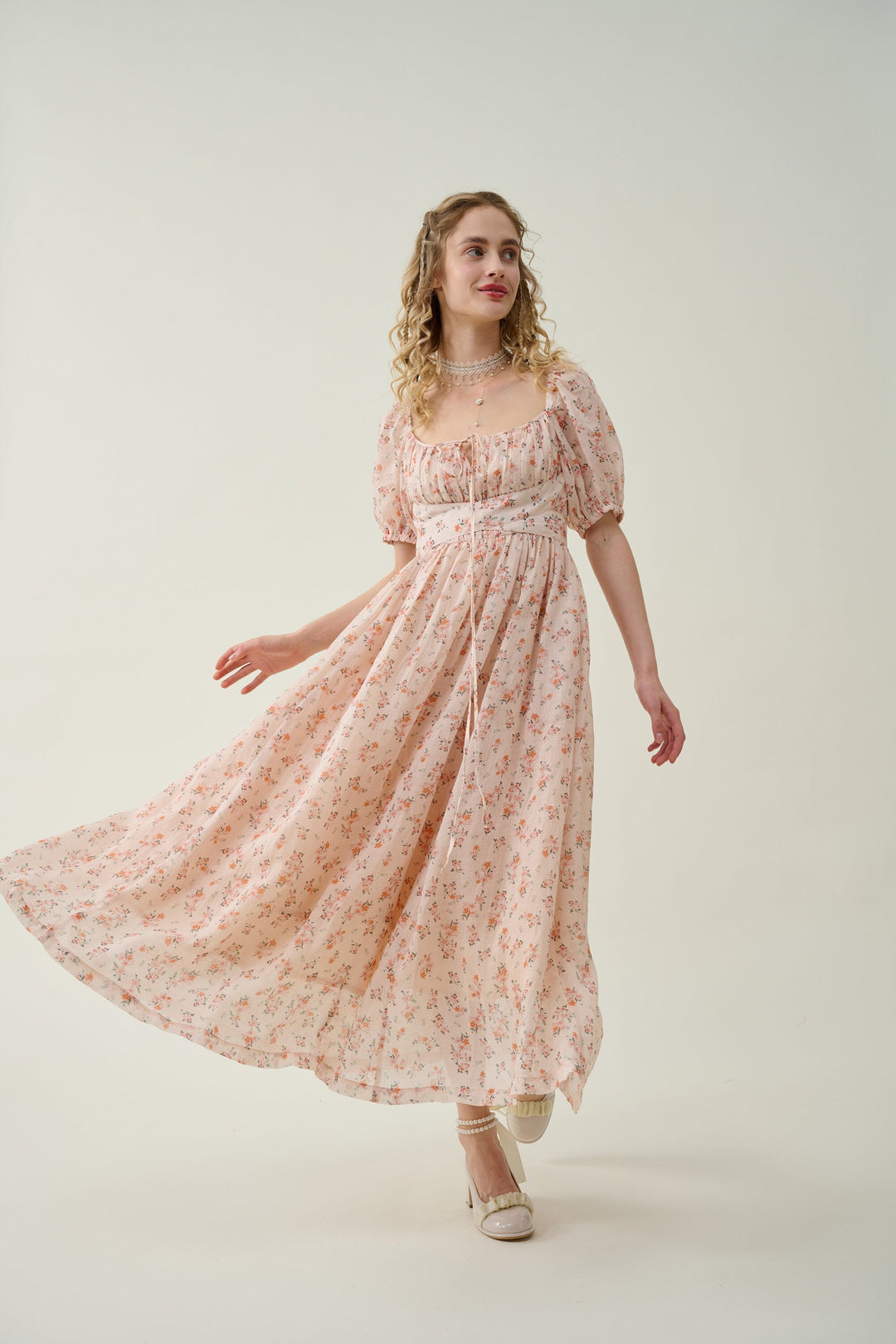 Alice 19 | Floral linen dress