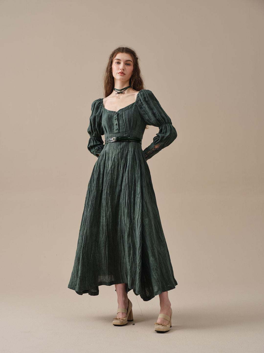 PHOENIX 24 | REGENCY LACE-UP LINEN DRESS