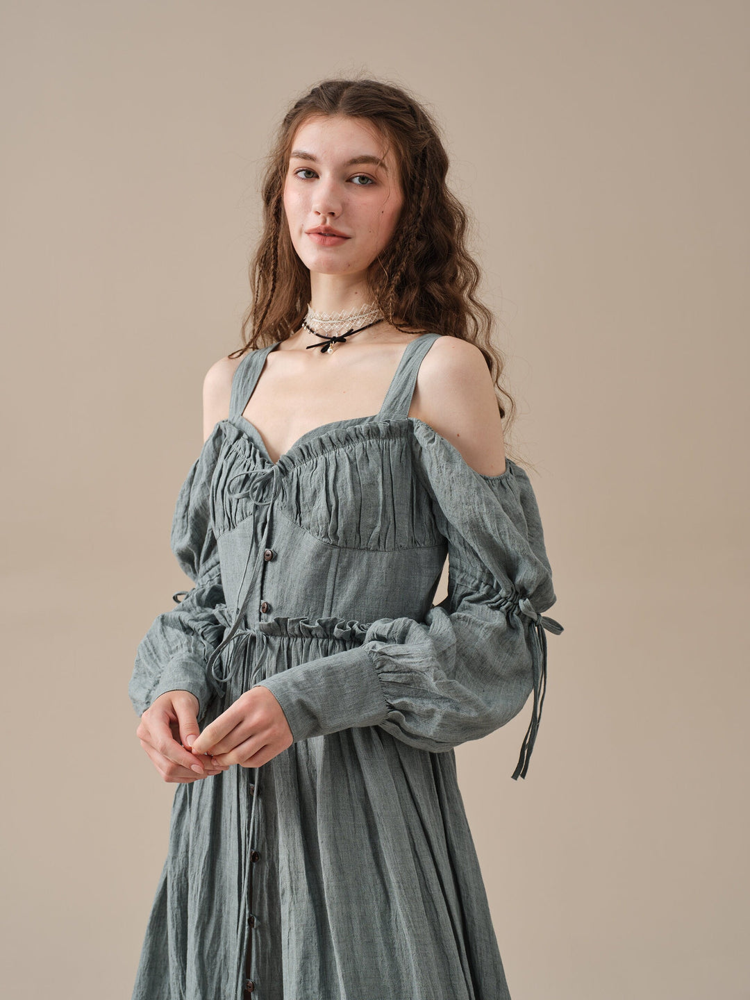 Olivia 28 | Puff sleeve corset dress