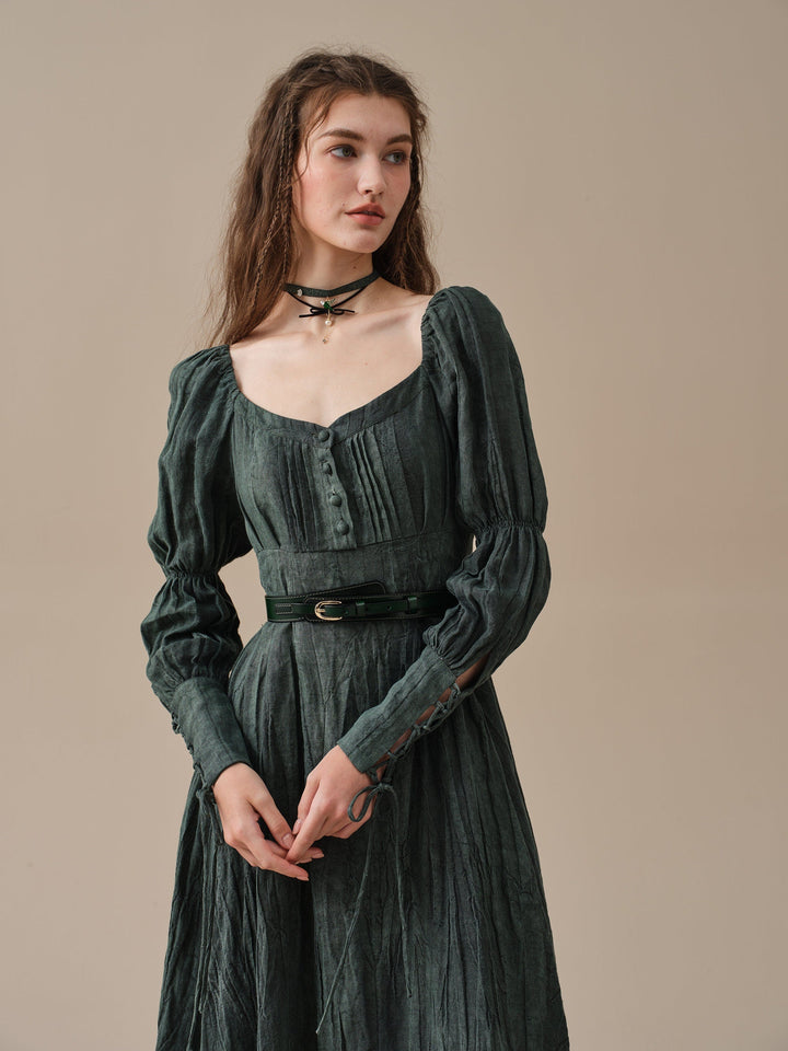 PHOENIX 24 | REGENCY LACE-UP LINEN DRESS