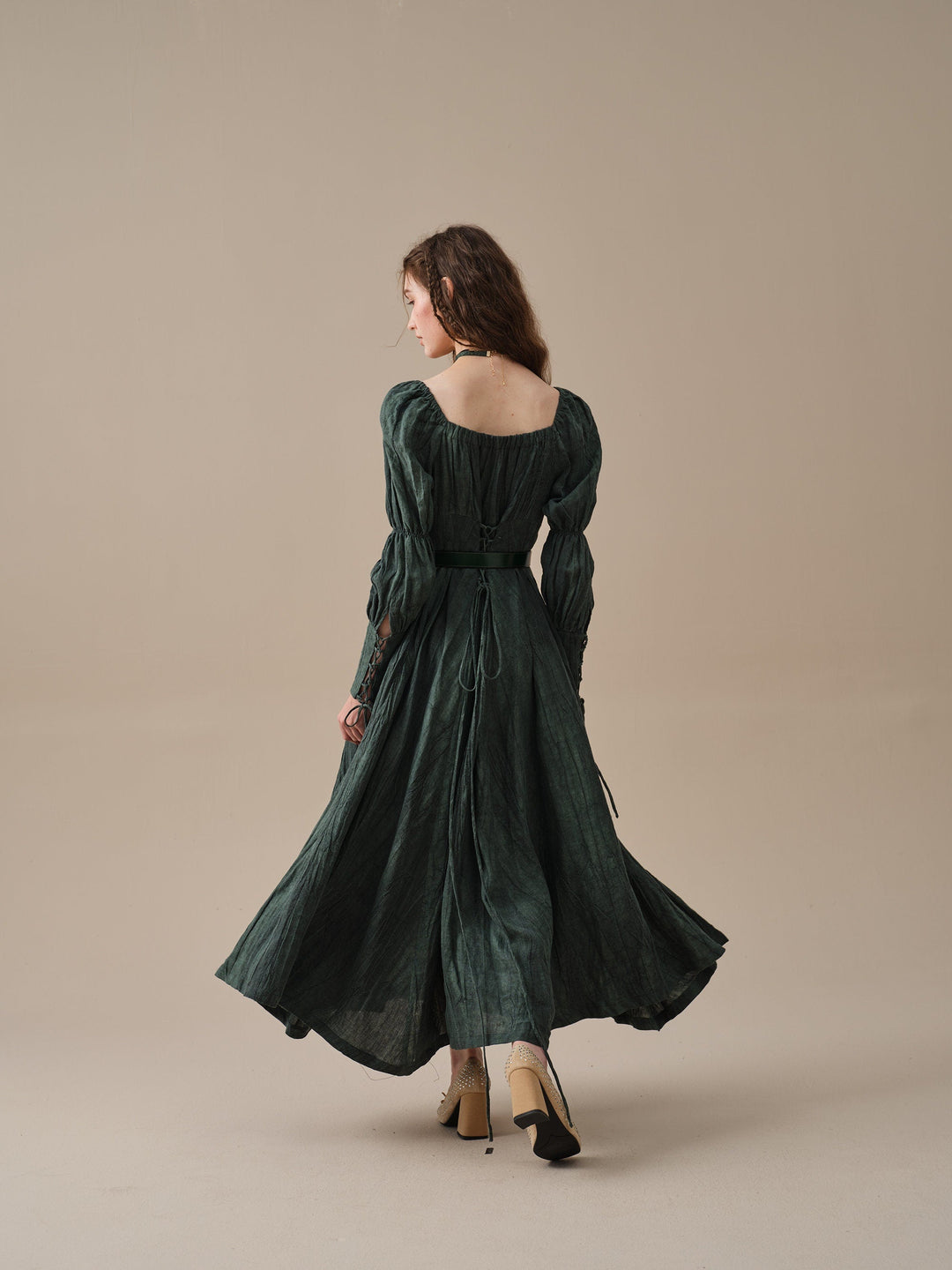 PHOENIX 24 | REGENCY LACE-UP LINEN DRESS