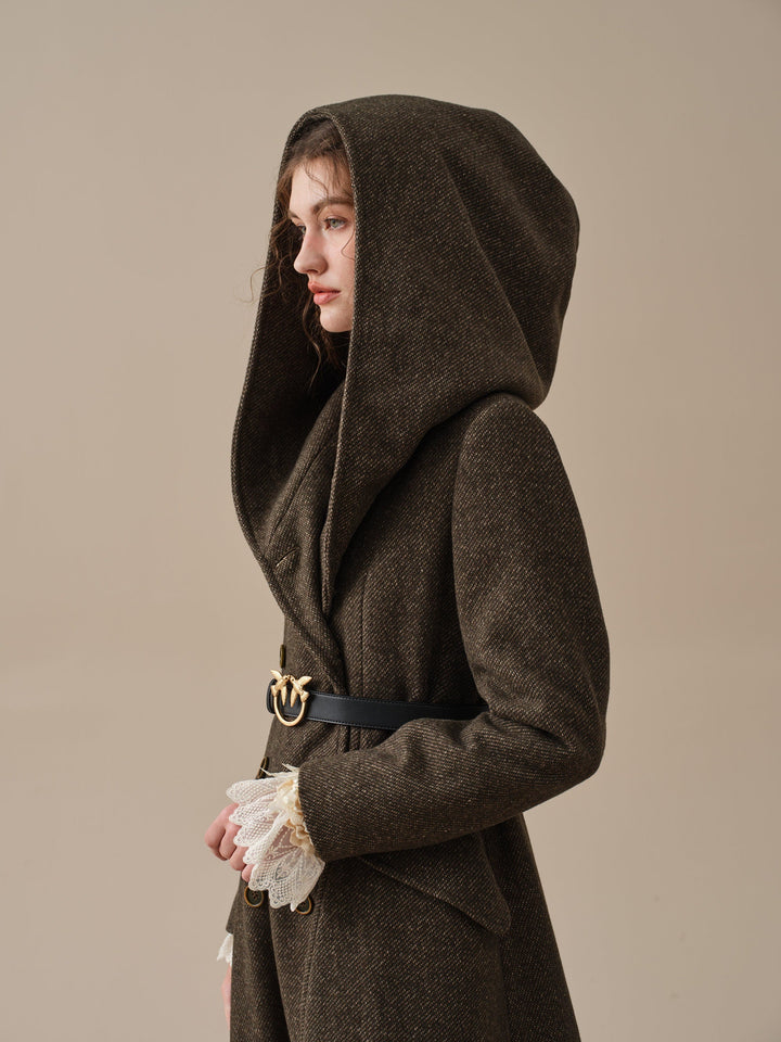 Trista 24 | 100% twill wool hooded coat