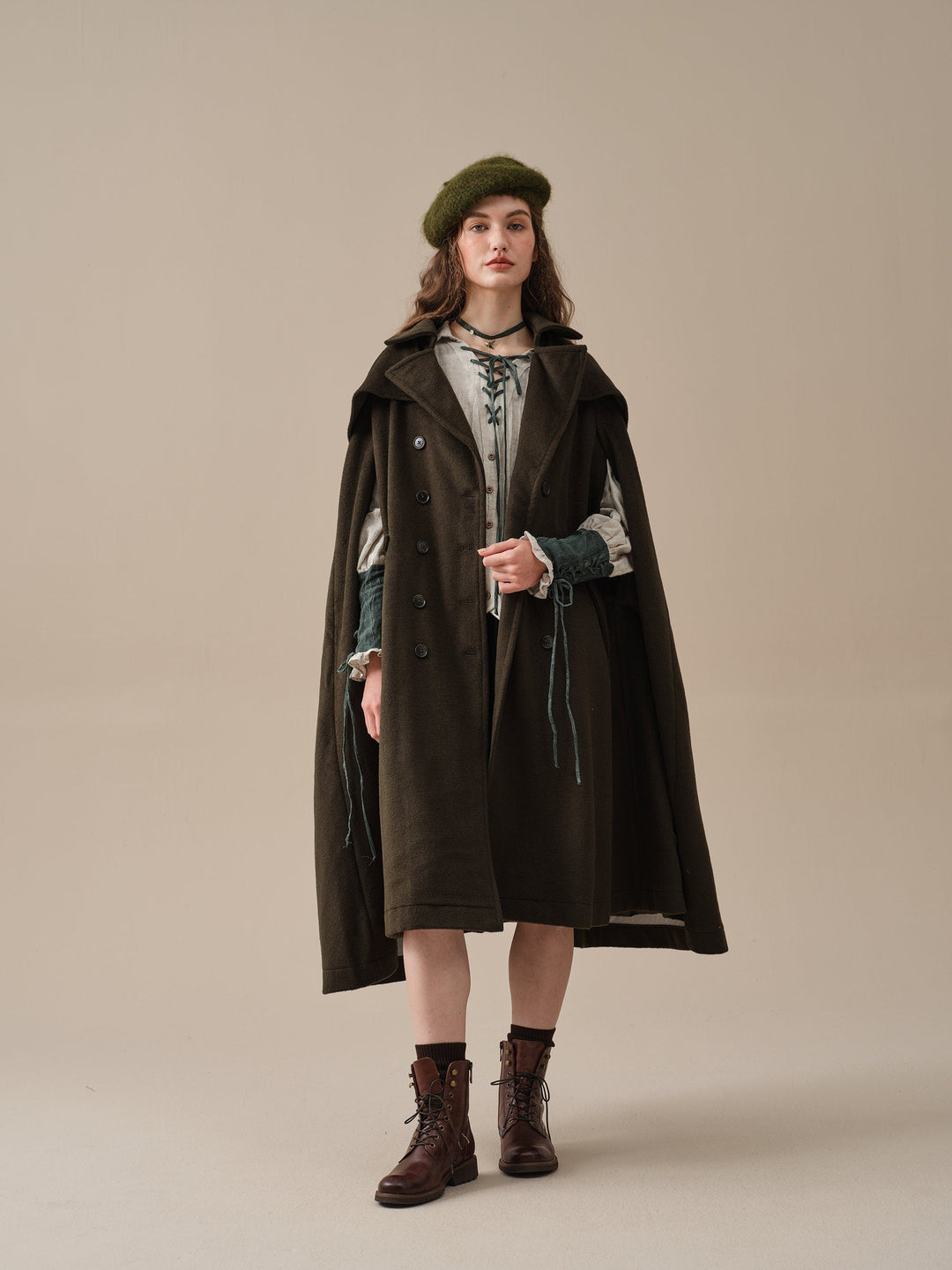 Jori 17 | 100% wool cloak coat