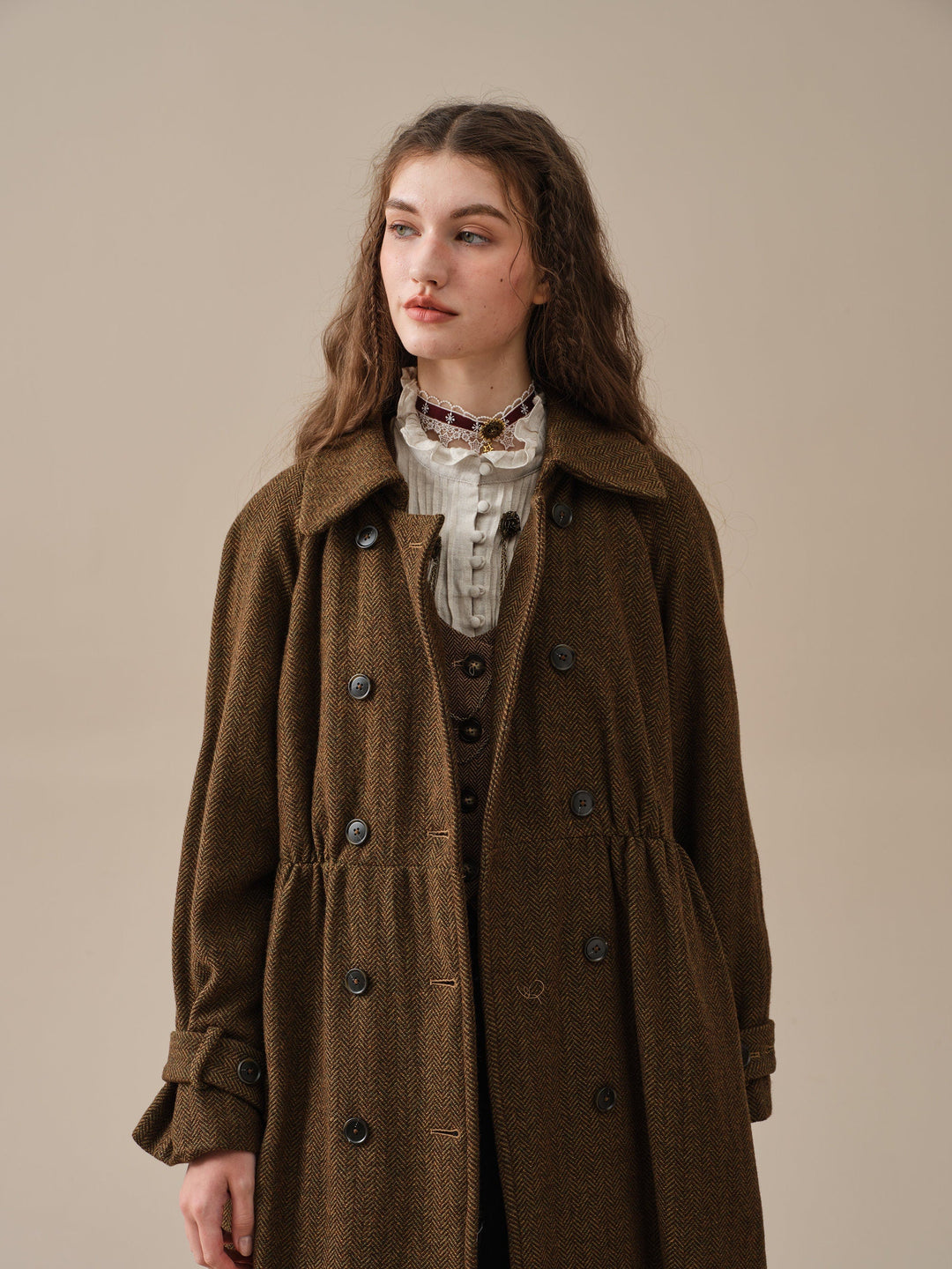 Oscar 31 |double breasted wool jacket coat