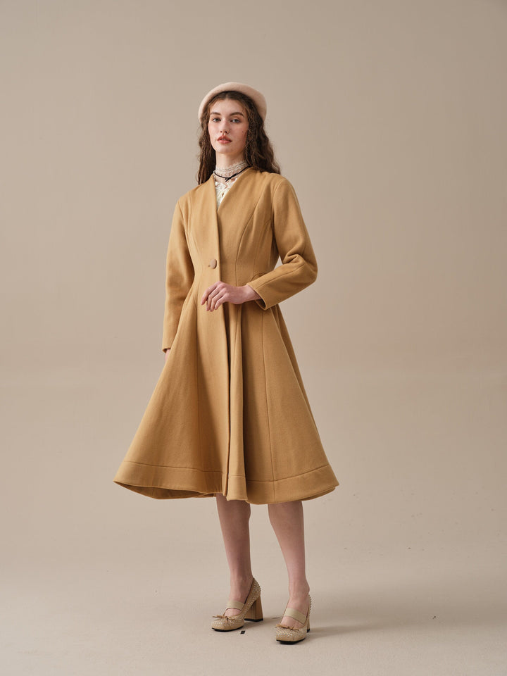 LITTLE WOMEN 22 | WOOL COAT IN GoldenRod