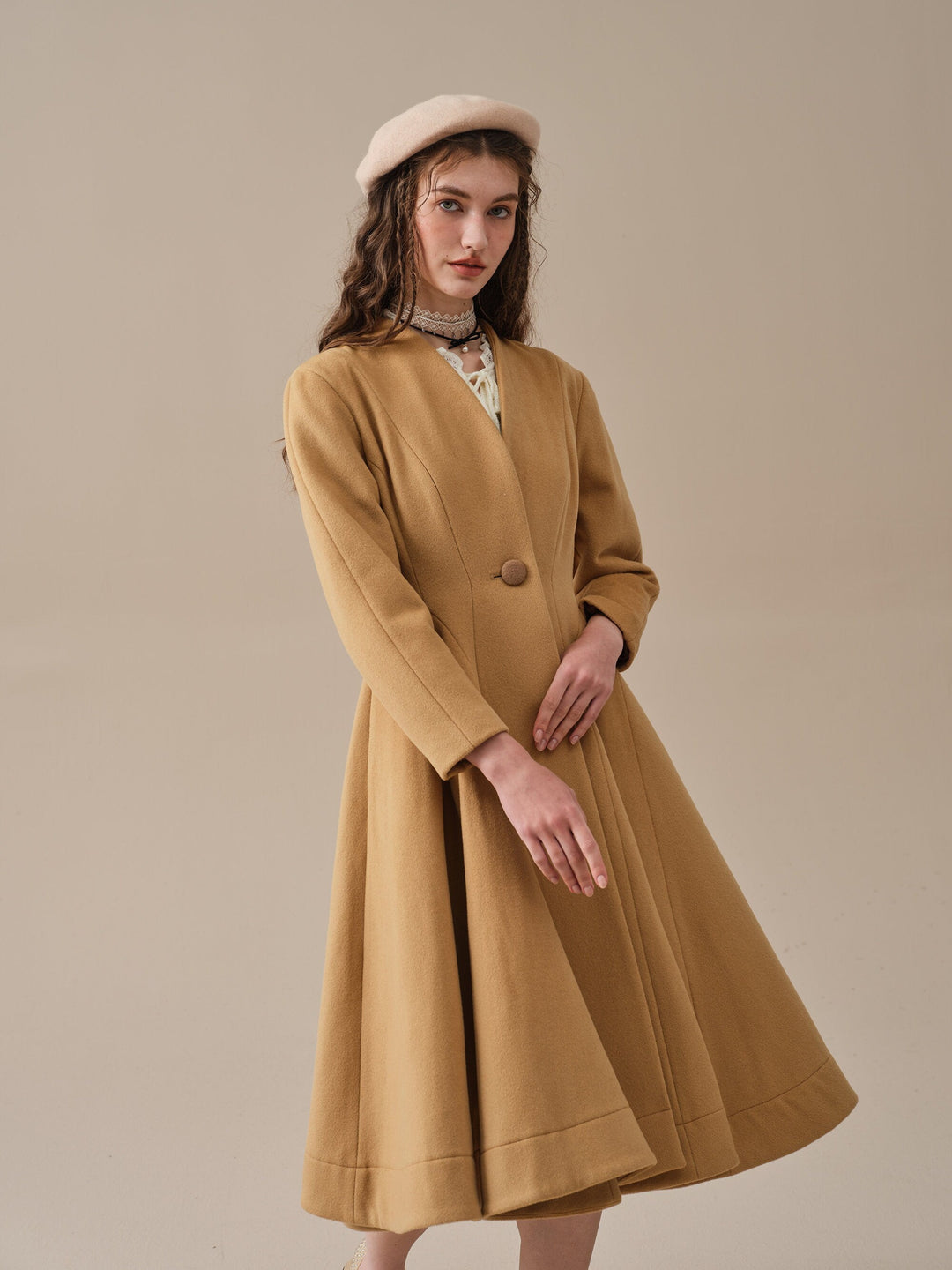 LITTLE WOMEN 22 | WOOL COAT IN GoldenRod