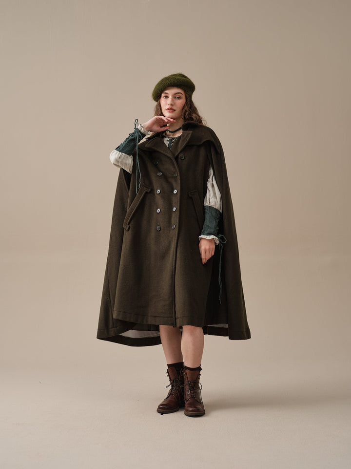 Jori 17 | 100% wool cloak coat