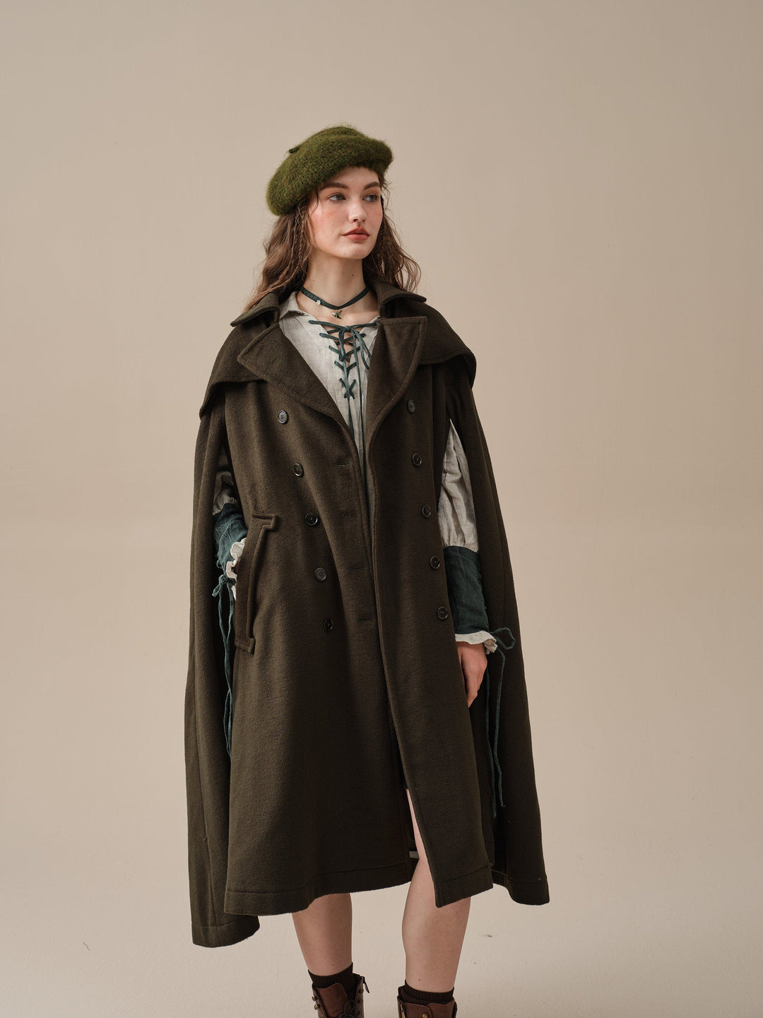 Jori 17 | 100% wool cloak coat