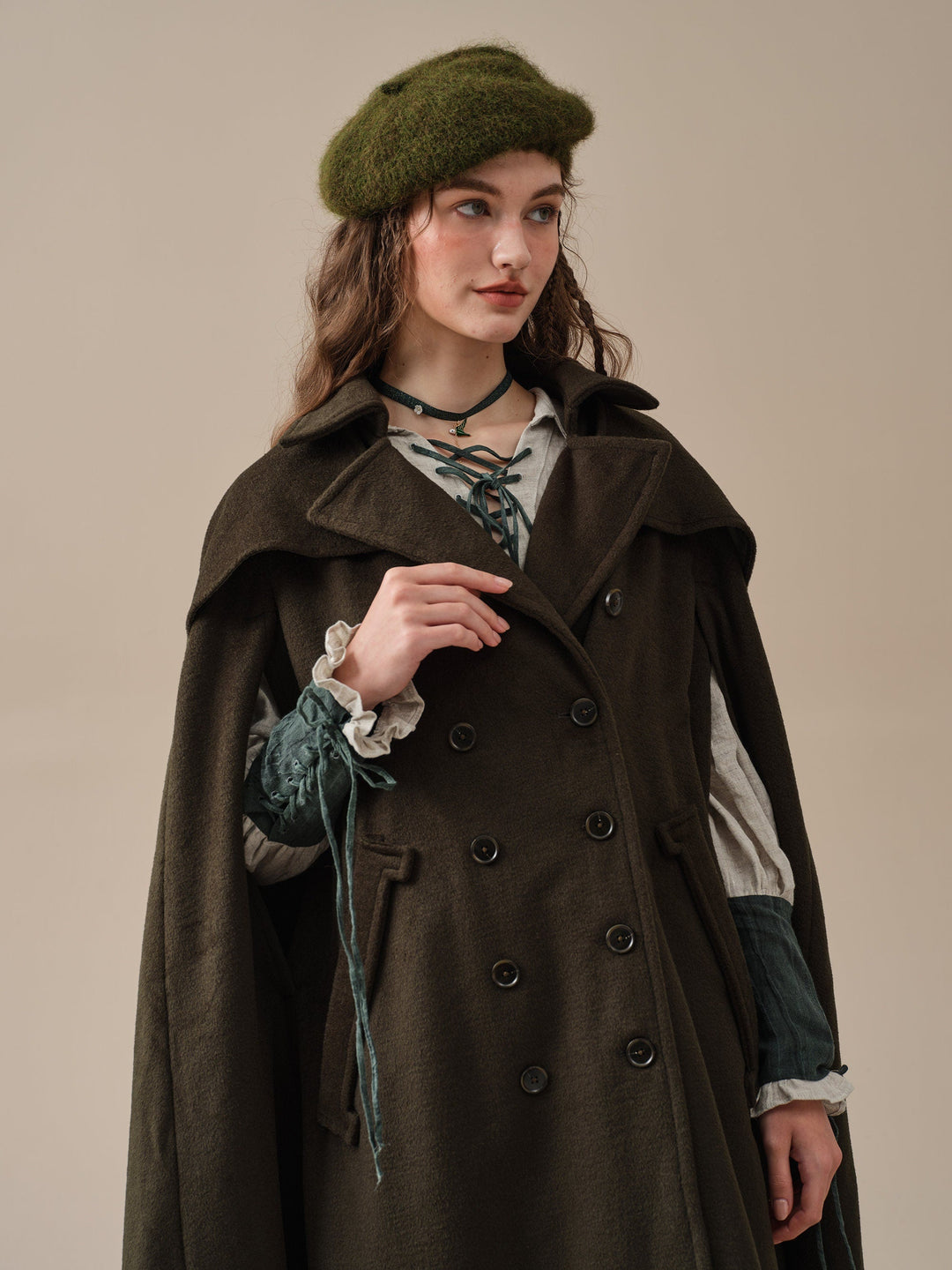 Jori 17 | 100% wool cloak coat