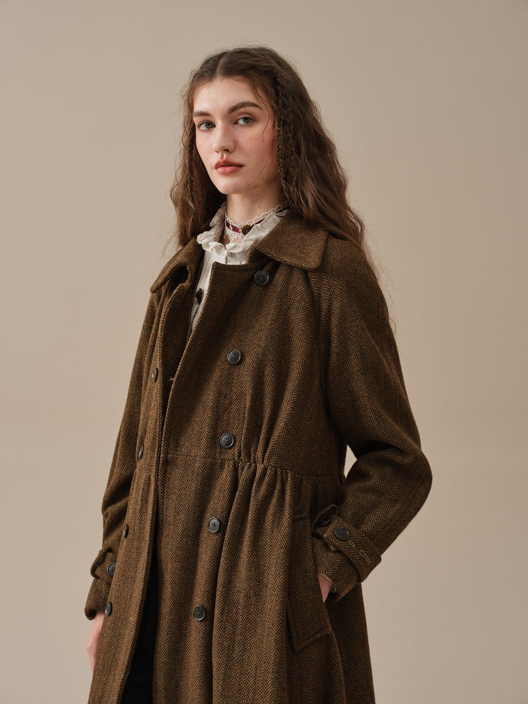 Oscar 31 |double breasted wool jacket coat