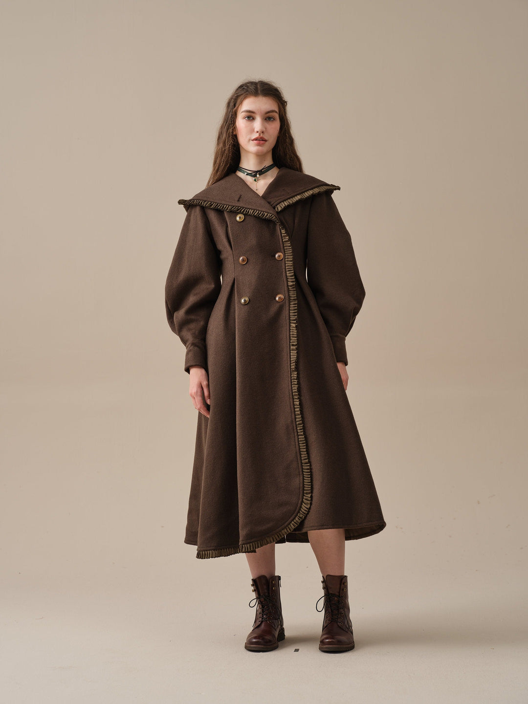 JACQUES 25| LONG HOODED VICTORIAN COAT (100% WOOL)