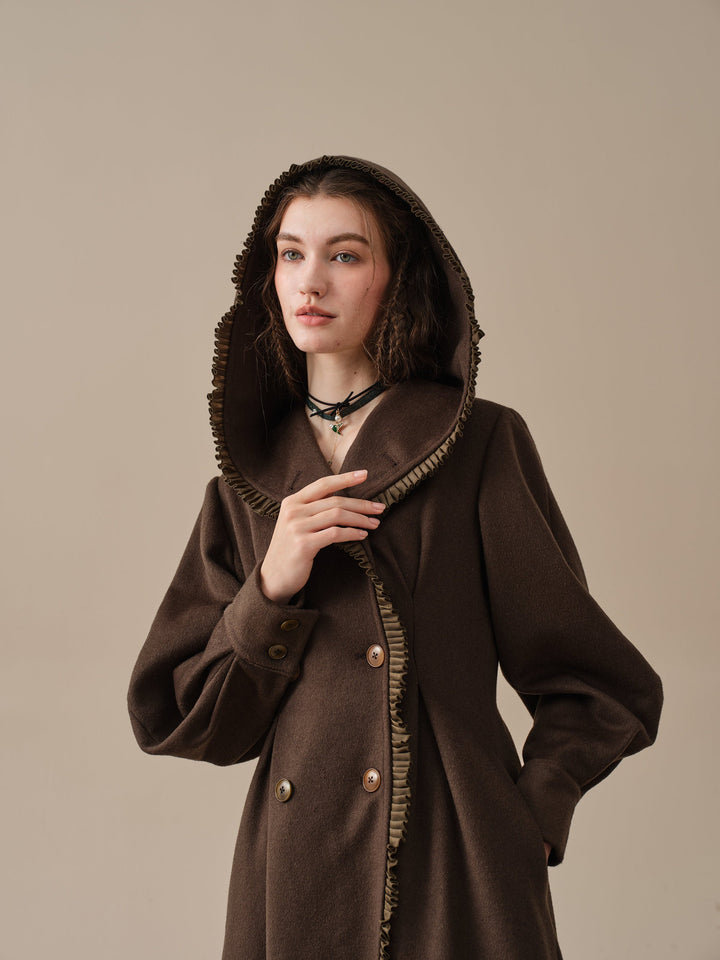 JACQUES 25| LONG HOODED VICTORIAN COAT (100% WOOL)