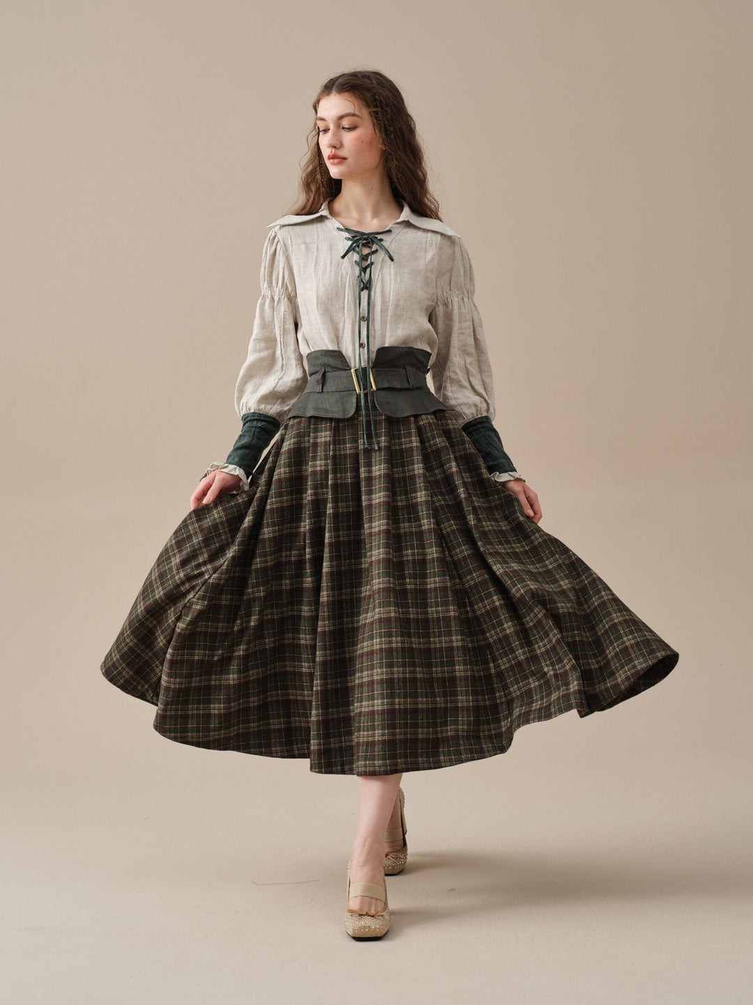 Tina 43 | corset wool skirt