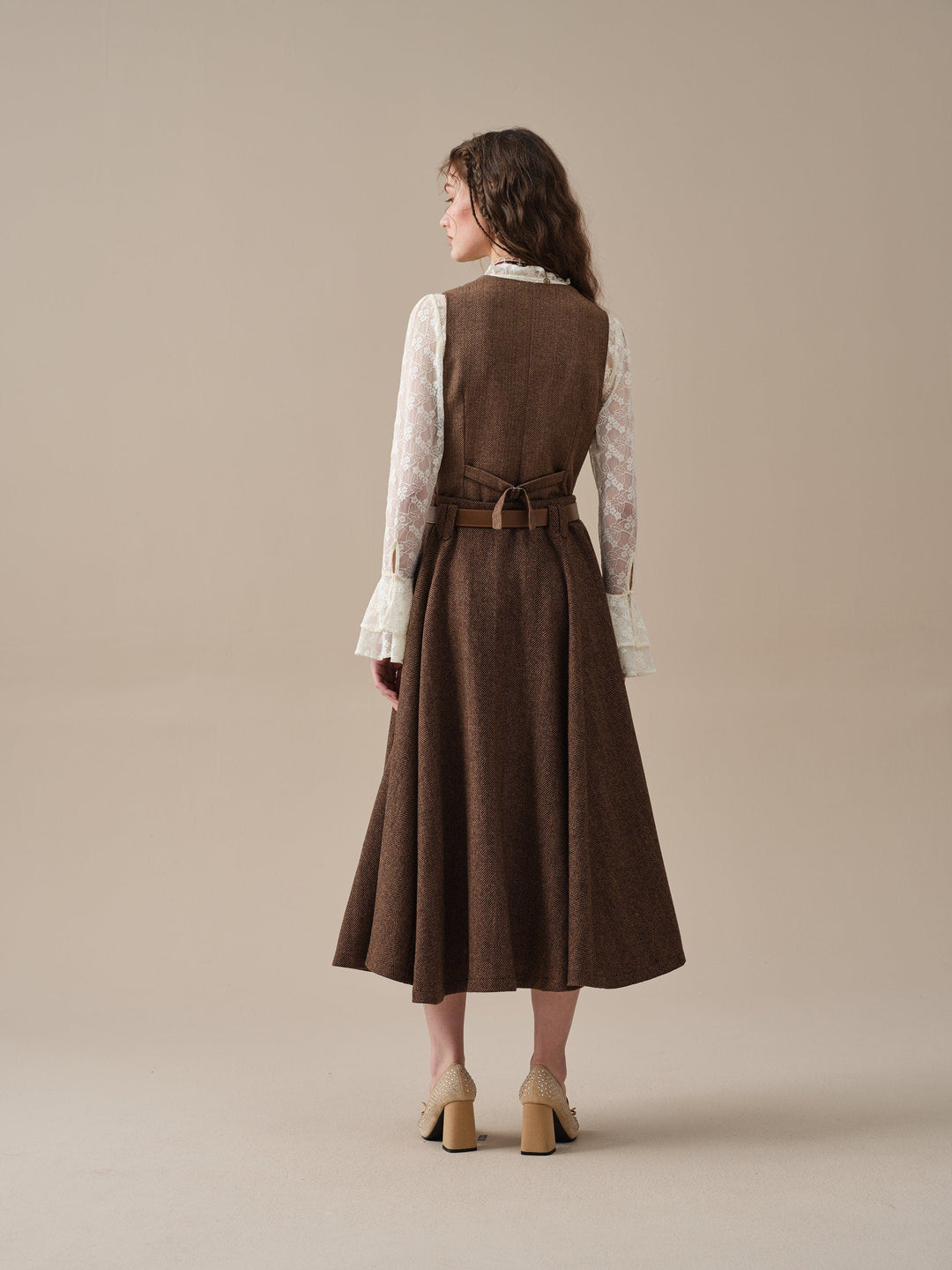 Norma 16 | Front buttoned wool skirt