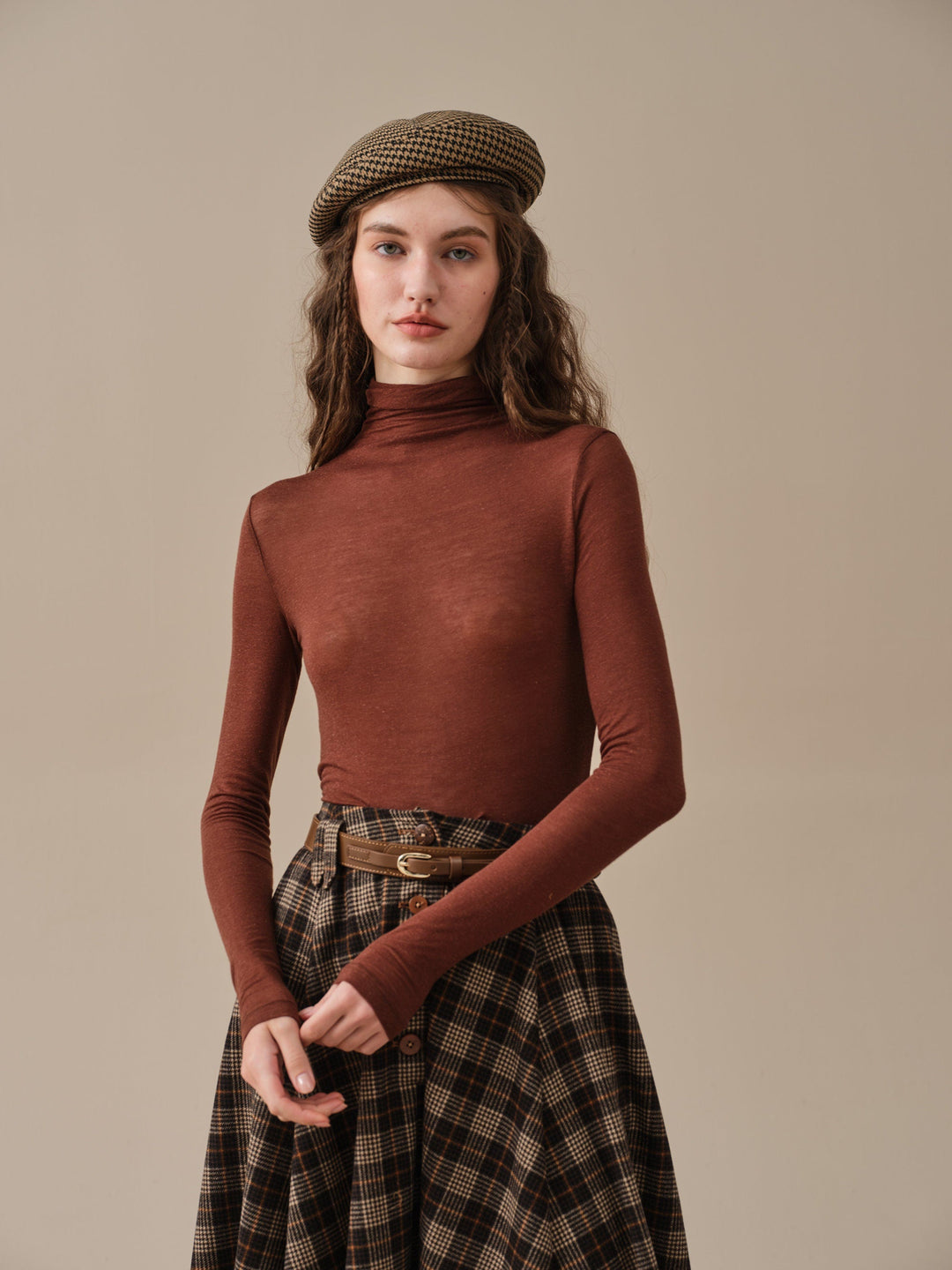 Norma 16 | Front buttoned wool skirt