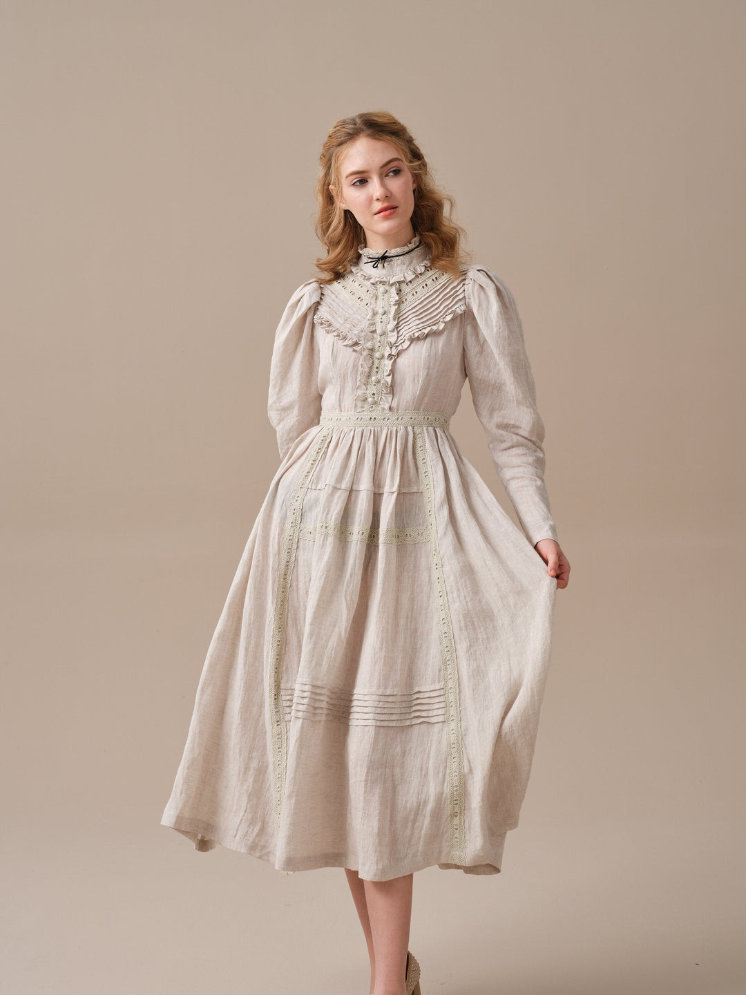 MARY 18 | VINTAGE LINEN DRESS GOWN