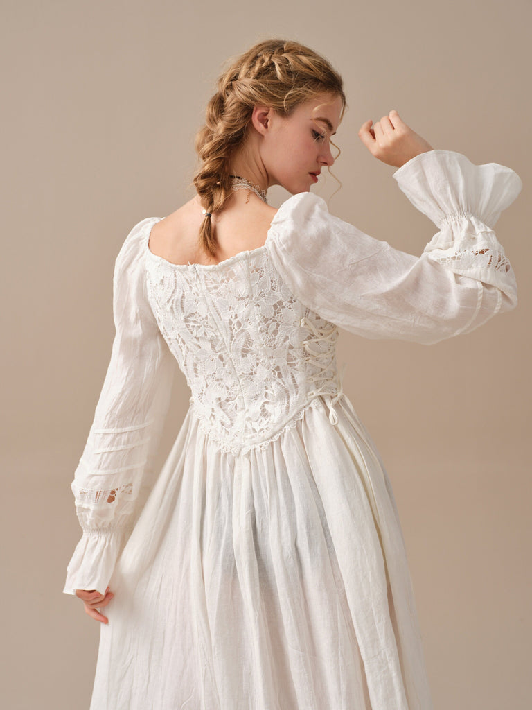 Linen Rosabella Dress. Linen Top . Floral Italian Linen Dress . Classic  Linen Clothing . -  Israel
