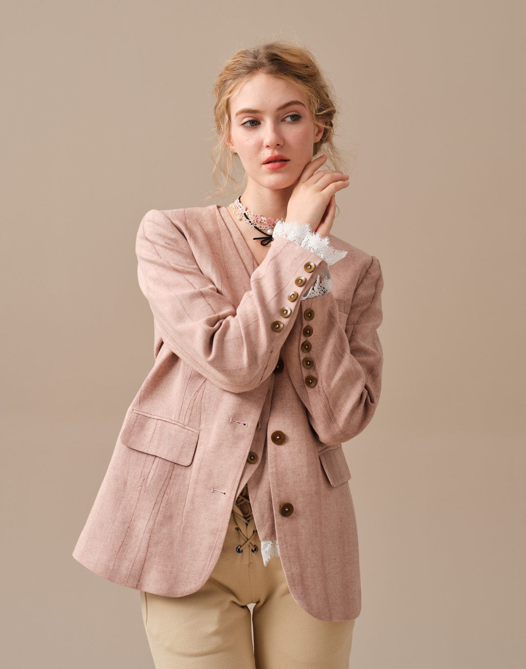 Mae 30 | 100% Linen Jacket with Vest