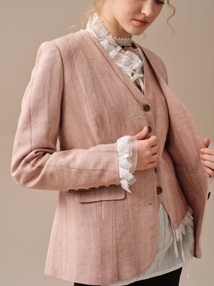 Mae 30 | 100% Linen Jacket with Vest