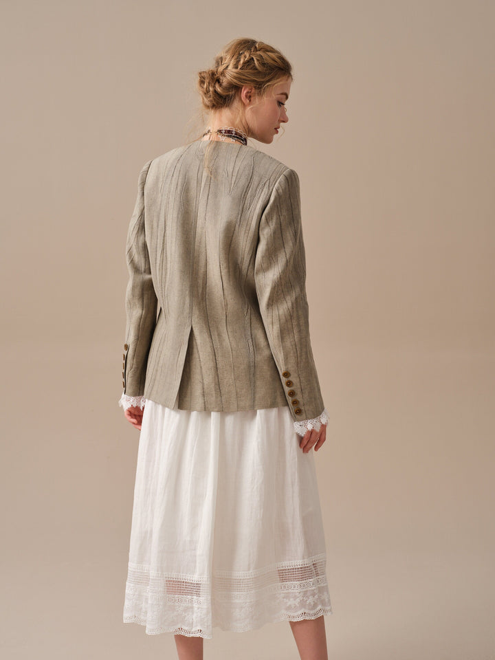 Mae 30 | 100% Linen Jacket with Vest