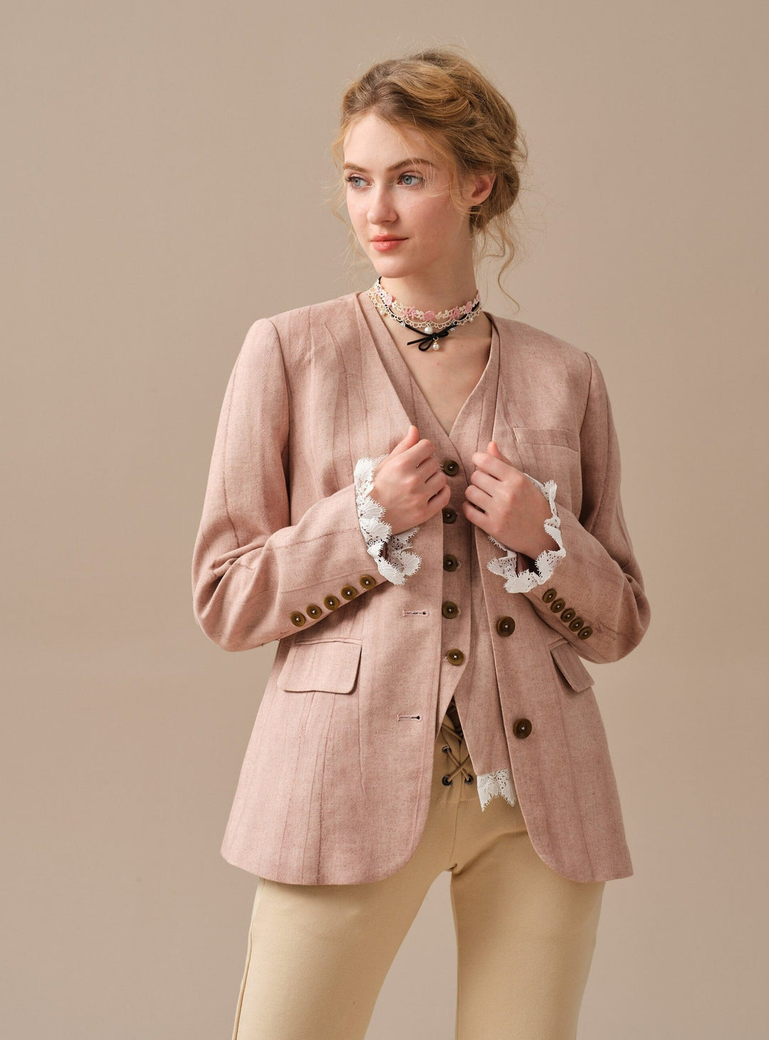 Mae 30 | 100% Linen Jacket with Vest