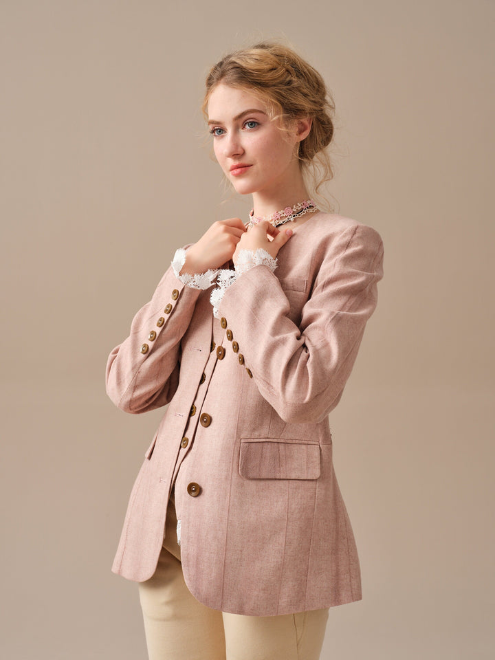 Mae 30 | 100% Linen Jacket with Vest