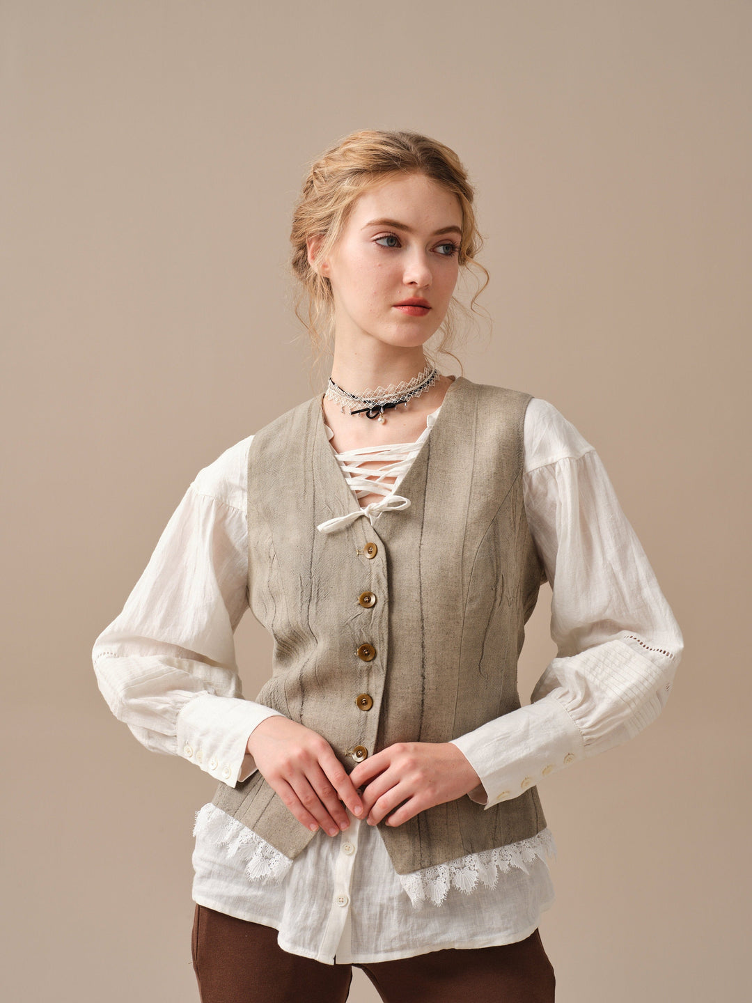 Mae 15 | 100% Linen CORSET VEST